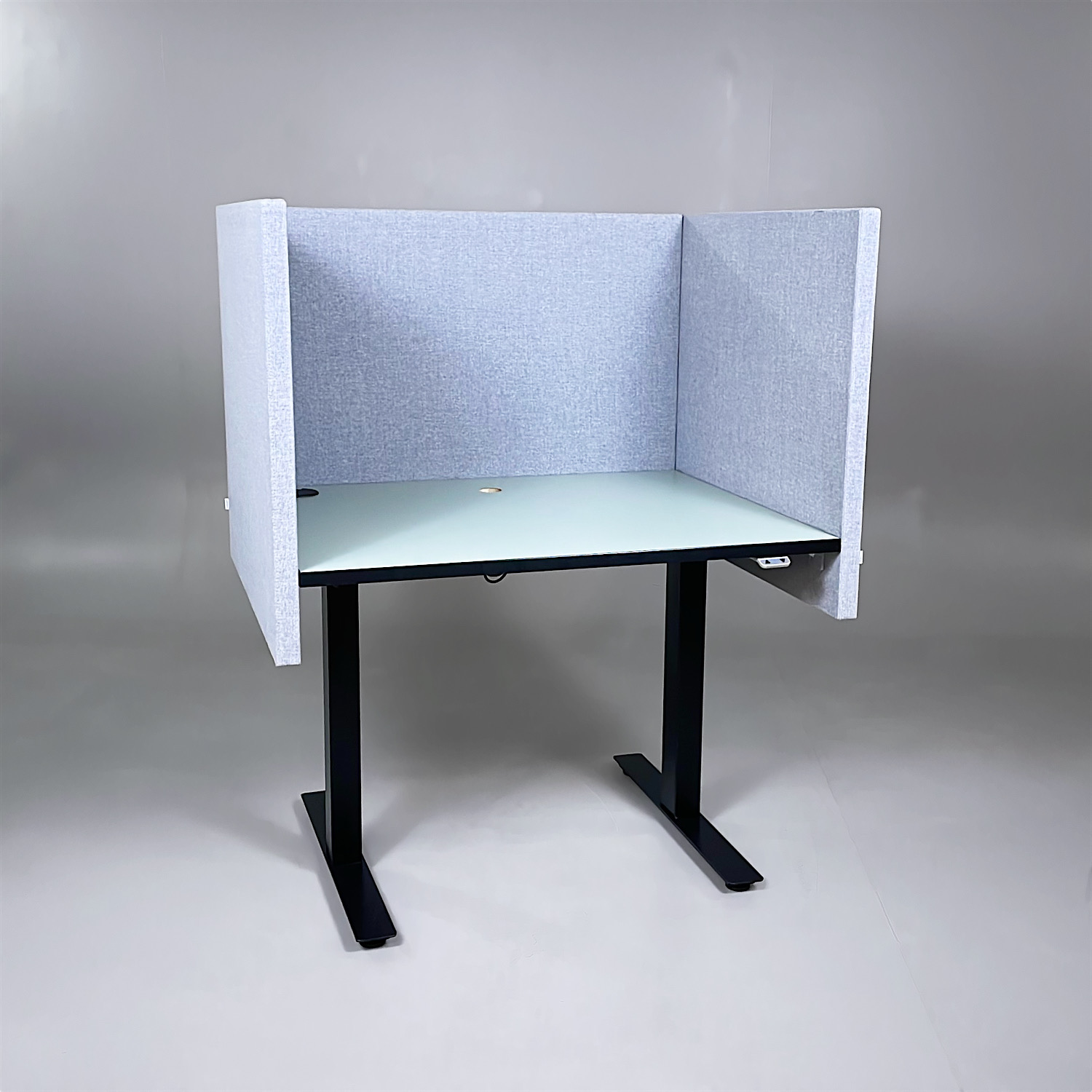 Höj- och sänkbart skrivbord med bordsskärmar 1000x800mm