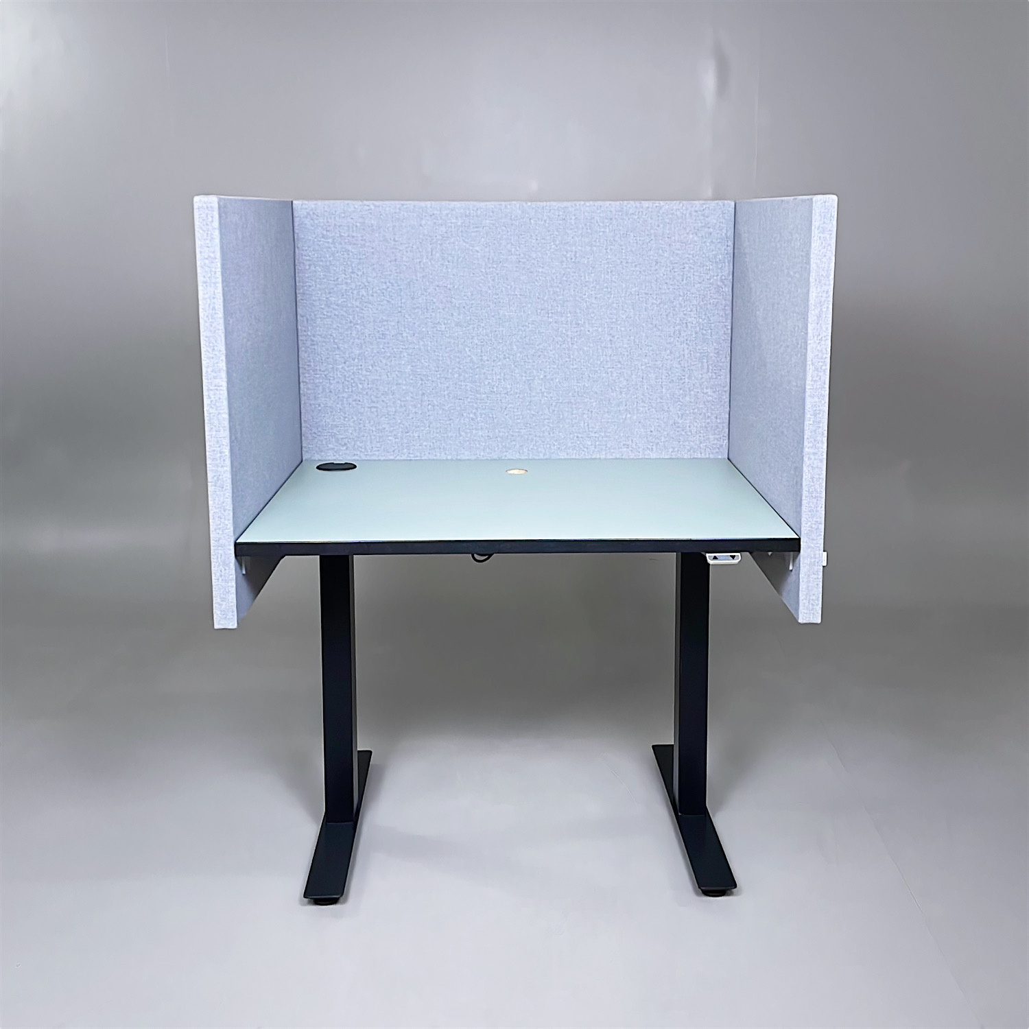 Galleribild #1 för Höj- och sänkbart skrivbord med bordsskärmar 1000x800mm