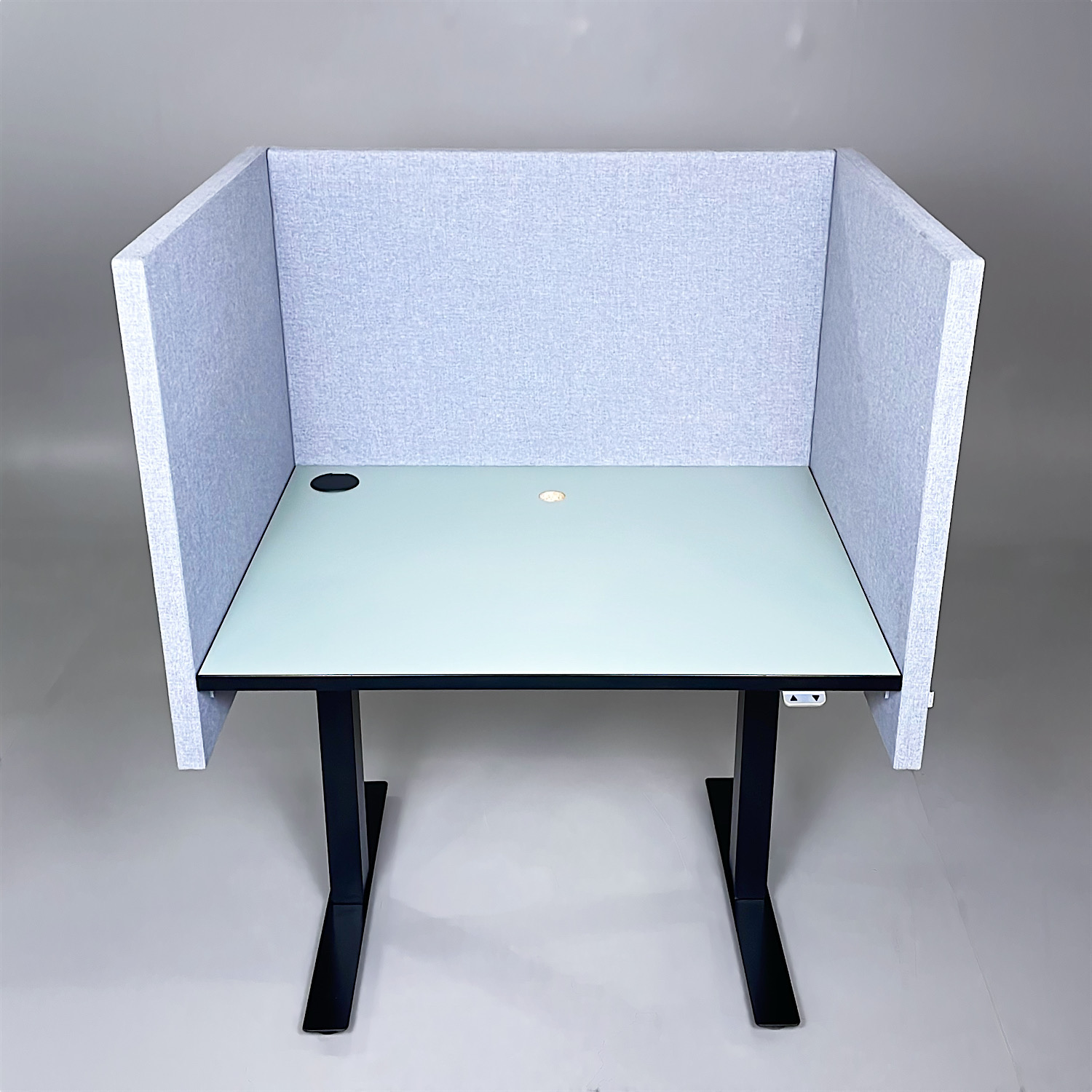 Galleribild #2 för Höj- och sänkbart skrivbord med bordsskärmar 1000x800mm