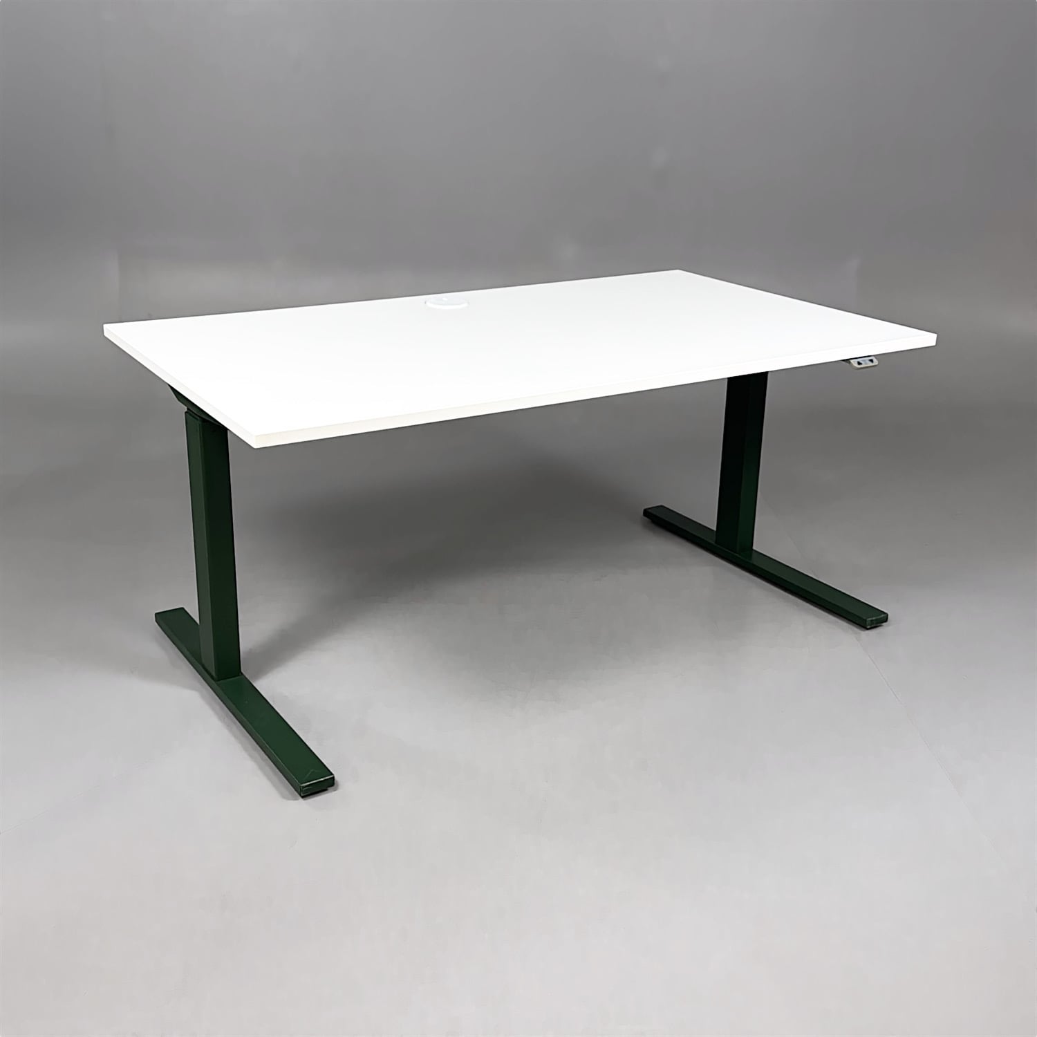Höj- och sänkbart skrivbord 1200x800mm | vit/grön
