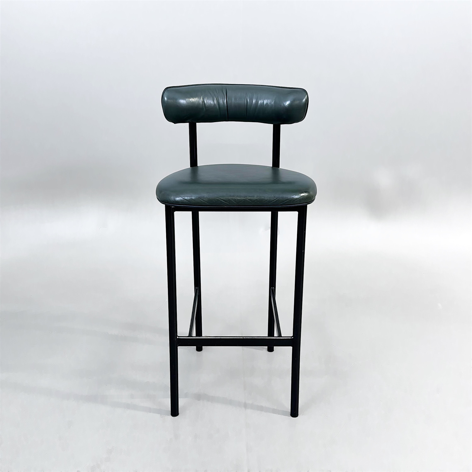 Galleribild #1 för Barstol Font | Grön/Svart – Läder
