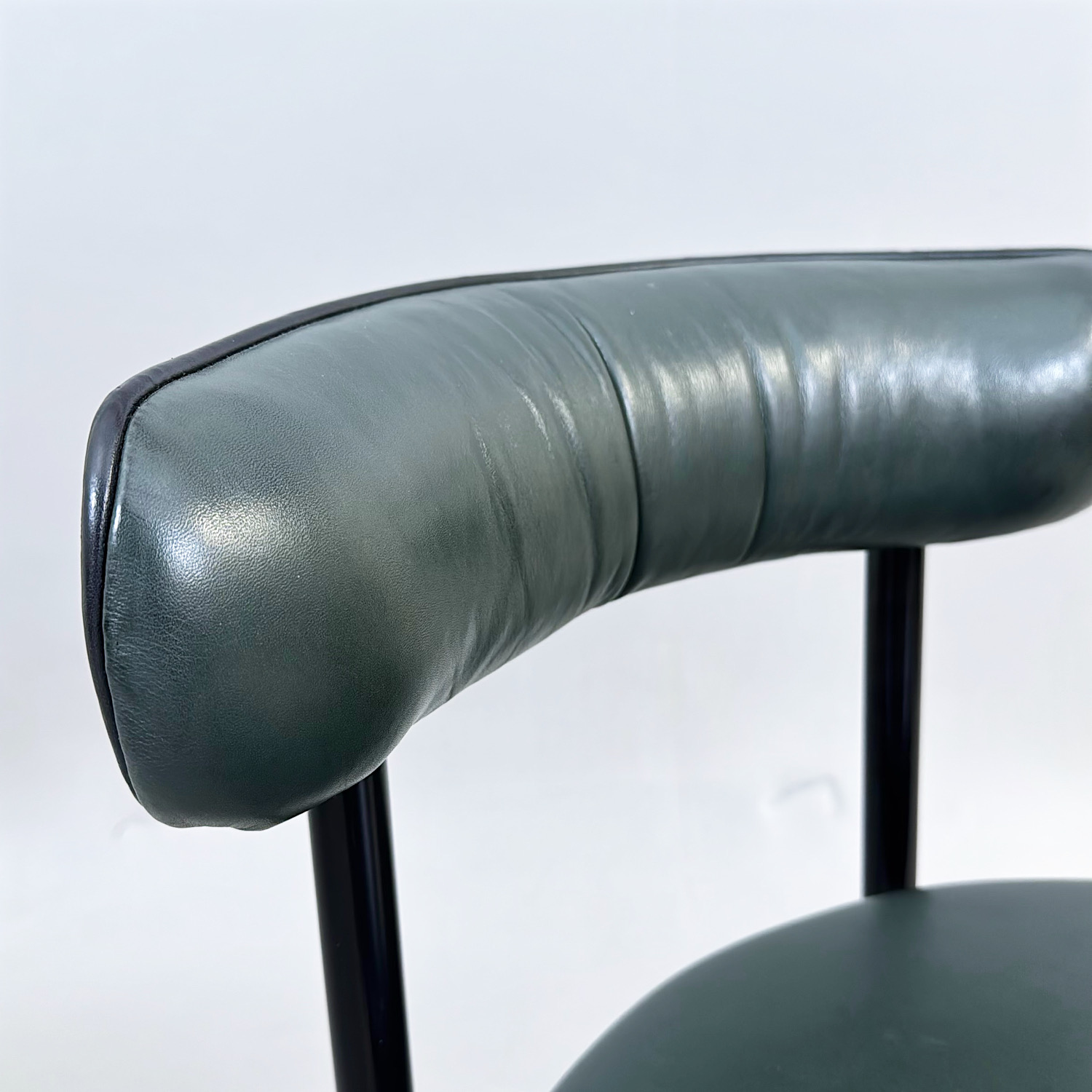 Galleribild #5 för Barstol Font | Grön/Svart – Läder