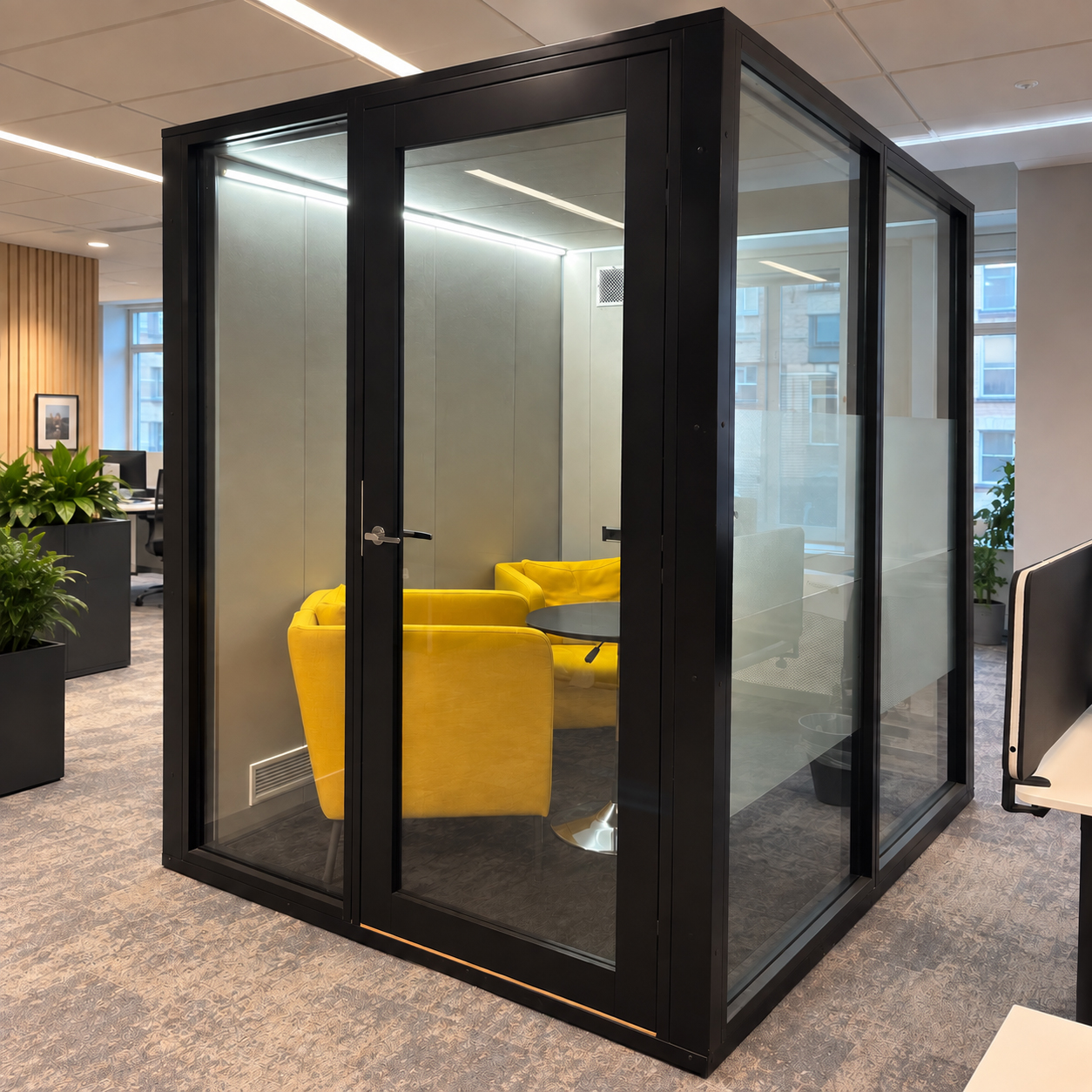 Galleribild #1 för Pod Duo 1800x2200mm | svart/glas
